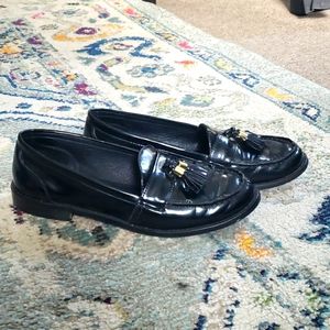 Steve Madden Black Leather Loafers